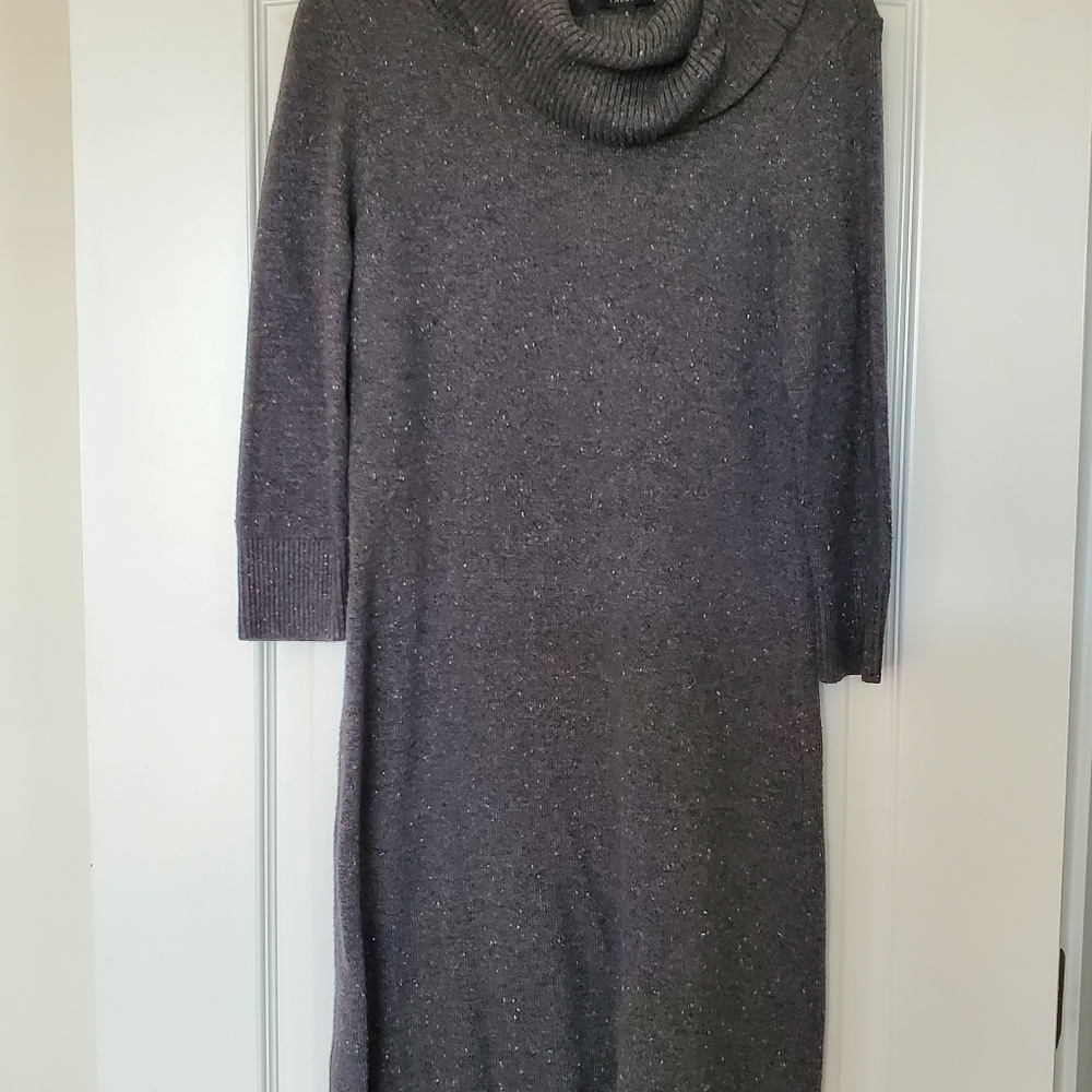 Talbots Gray Sweater Dress, Size Small